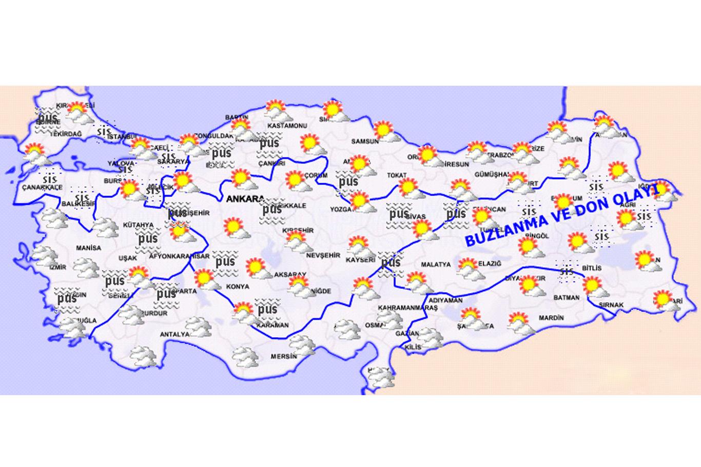 Türkiye genelinde hava durumu